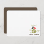 ネスティングフクロウ家族のベビーシャワーはメッセージカード感謝していしています ノートカード (正面/裏面)