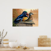 ネスティングボックスの絵画木のアヒル2 - ポスター (キッチン)