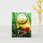 ネスティング人形のネスティング カード (黄色い花)