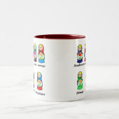 ネスティング人形の曜日 ツートーンマグカップ (中央)