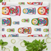 ネスティング人形パターン キッチンタオル (折り畳み)