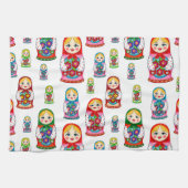 ネスティング人形パターン キッチンタオル (横)