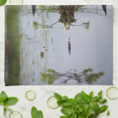 ネスティング水潜り鳥の台所タオル キッチンタオル (折り畳み)