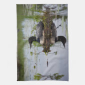 ネスティング水潜り鳥の台所タオル キッチンタオル (縦)