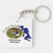 ネスティング水潜り鳥のkeychain キーホルダー (裏面)