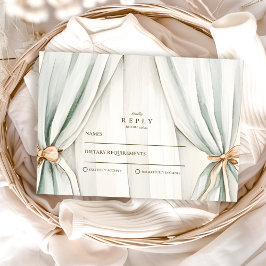 ネスティング男女兼用パーティー赤ちゃんシャワー 出欠カード