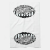 ネスティング箱の雌鶏 キッチンタオル (縦)