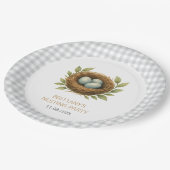 ネスティング賛美パーティーネストニュートラルベビーシャワー ペーパープレート (アングル)