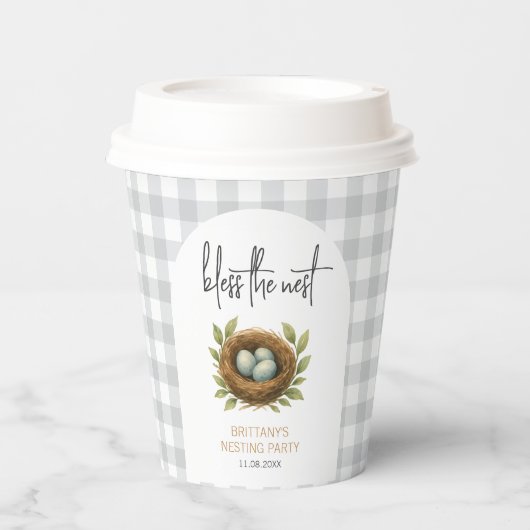 ネスティング賛美パーティーネストベビーシャワー 紙コップ (正面)