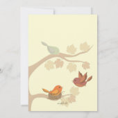 ネスティング鳥の妊娠の発表 案内状 (裏面)