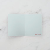 ネスティング鳥及び家族のベビーはメッセージカード感謝していしています サンキューカード (内部)