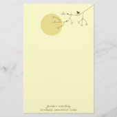 ネスティング鳥家族のベビーシャワーの文房具の紙 便箋 (正面)