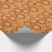 ネストされたホイール – 銅と金ゴールド ラッピングペーパー (角)