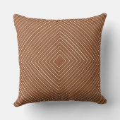 ネストされた薄い白い正方形の部族 クッション (裏面)