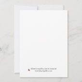 ネストウォーターカラーの木の赤お洒落ちゃんシャワー 招待状 (裏面)