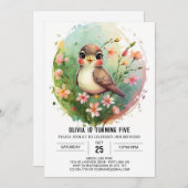 ネストオンラインバード誕生日 招待状 (正面/裏面)
