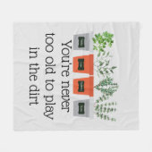 ネストオールドおもしろいガーデニング引用文 フリースブランケット (正面(横))