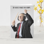 ネストオールドドラマーのドラムミュージシャン誕生日 カード (黄色い花)