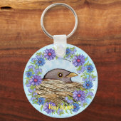 ネストキーチェーン内の鳥 キーホルダー (正面)