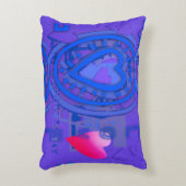 ネストハートバレンタインデイブルー調和AP アクセントクッション (正面(垂直))