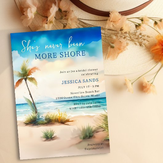 ネストビーズマザーショア海ビーチブライダルシャワー 招待状
