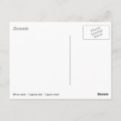 ネストリングを水に乗せた白鳥をミュート ポストカード (裏面)