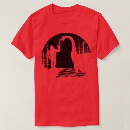 ネス湖のおもしろい怪物 Tシャツ (デザイン正面)