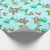 ネス湖の人魚のサスカッチモンスターの包装紙 ラッピングペーパー (角)