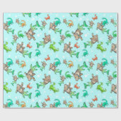 ネス湖の人魚のサスカッチモンスターの包装紙 ラッピングペーパー (フラット)