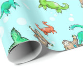 ネス湖の人魚のサスカッチモンスターの包装紙 ラッピングペーパー (ロールコーナー)