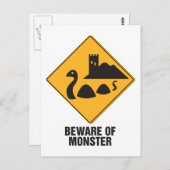 ネス湖の怪物に気を付ける ポストカード (正面/裏面)