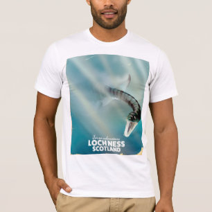 ネス湖スコットランドモンスターのヴィンテージ旅行ポスター Tシャツ