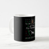 ネス湖モンスタークリスマス醜いシャツ コーヒーマグカップ (正面左)