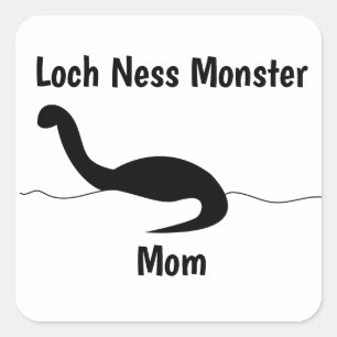 ネス湖モンスターママがパーソナライズおもしろいした スクエアシール