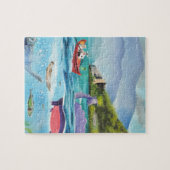 ネス湖モンスター水中絵を描くGブルース ジグソーパズル (横)