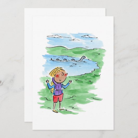 ネス湖 招待状 (正面/裏面)