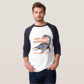 ネス湖Plesiosaursの野球のワイシャツ Tシャツ (正面フル)