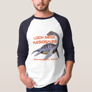 ネス湖Plesiosaursの野球のワイシャツ Tシャツ