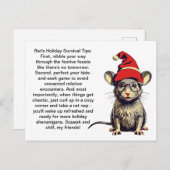 ネズミおもしろいの休日の生存のヒント ポストカード (正面/裏面)