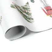 ネズミお洒落と花模様付きくるみ割り ラッピングペーパー (ロールコーナー)