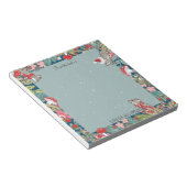 ネズミお洒落マッシュルームウッドランドクリスマス ノートパッド (アングル)