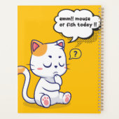 ネズミか魚？ペットおもしろいの深いの考え猫が プランナー手帳 (裏面)
