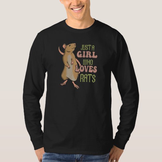 ネズミが大好きな女の子 Tシャツ (正面)