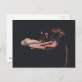 ネズミが手に… ポストカード (正面/裏面)