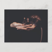 ネズミが手に… ポストカード (正面)