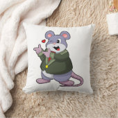 ネズミが新郎でスーツを着ている クッション (ブランケット)