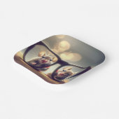 ネズミが眼鏡越しに ペーパープレート (傾斜あり)