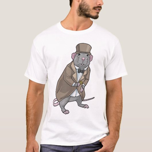 ネズミが結婚式で指輪をなめてみる Tシャツ (正面)