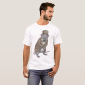 ネズミが結婚式で指輪をなめてみる Tシャツ (正面フル)