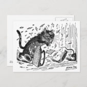 ネズミが逃げると猫は夕飯を失う ポストカード (正面/裏面)